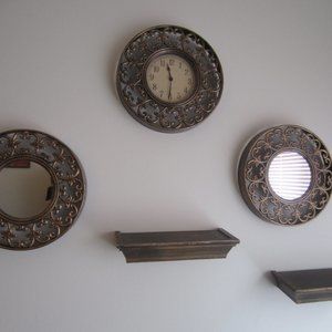 5-PIECE GOLD COLOR ELEMENT OF DESIGN/HOME DECOR WALL SET